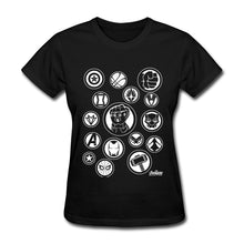 Load image into Gallery viewer, Avengers Weapon Symbols T-Shirt Women