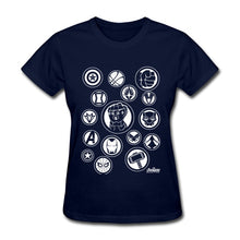 Load image into Gallery viewer, Avengers Weapon Symbols T-Shirt Women
