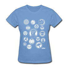 Load image into Gallery viewer, Avengers Weapon Symbols T-Shirt Women