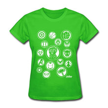Load image into Gallery viewer, Avengers Weapon Symbols T-Shirt Women