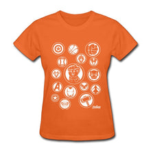 Load image into Gallery viewer, Avengers Weapon Symbols T-Shirt Women
